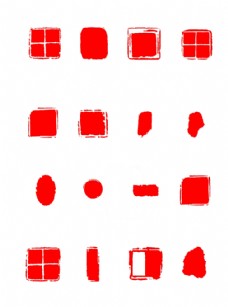 红色边框印章中国风艺术盖章图片