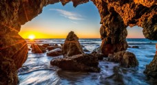 洞石美国马里布岩石海洞穴图片