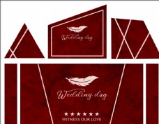 婚礼舞台红色婚礼红色主题婚礼深红色图片