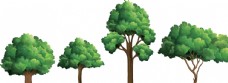树木卡通大树矢量图图片