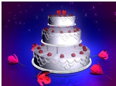 旋转生日蛋糕婚礼蛋糕视频