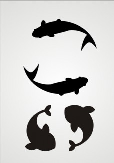 LOGO设计矢量鲤鱼元素设计图片