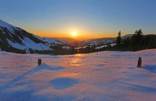 雪山风景风景山自然雪太阳日出图片