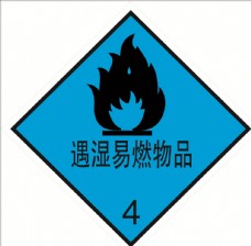 SPA物品危险货物包装标志遇湿易燃物品图片