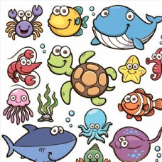 卡通海洋生物图片