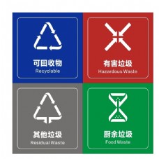企业LOGO标志垃圾分裂四标志图片