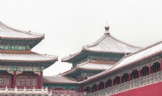 古城古建筑北京故宫雪景图片