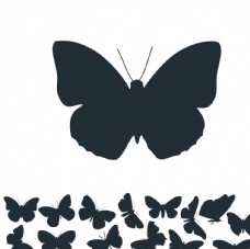 蝴蝶剪影图片