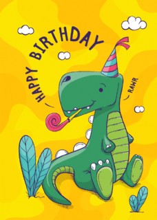儿童生日恐龙素材图片