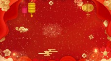 png抠图红色新年背景图片