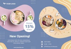 新店开业美食折页图片