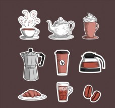 咖啡杯纸质咖啡图标图片
