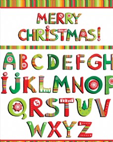 圣诞英文字母图片