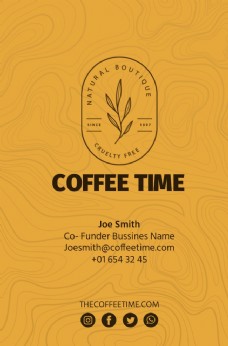 咖啡店名片模板图片