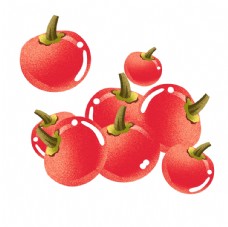 卡片卡通水果小番茄元素图片