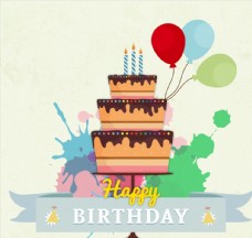 生日蛋糕贺卡图片
