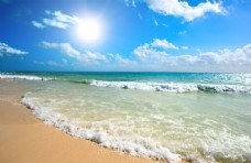 自然风光图片唯美的海浪沙滩图片