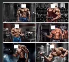 健身房肌肉男图片