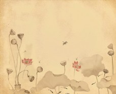 水墨中国风莲花壁纸图片
