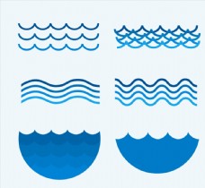 LOGO设计蓝色波浪设计图片