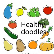 水果蔬菜卡通蔬菜水果矢量图片