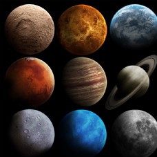 大自然九大行星星球图片