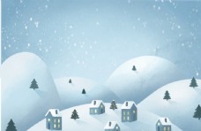 旅行海报冬天素材图片