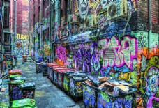 街头墙体涂鸦垃圾桶涂鸦装饰图图片