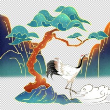 SPA插图中国风插画图片