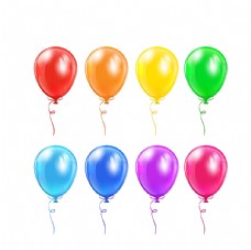节日气氛彩色气球矢量图片