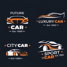 跑车汽车俱乐部logo标志设计图片