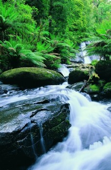 大自然山水瀑布美景图片