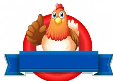 餐饮可爱的鸡logo图片