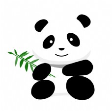 矢量人物熊猫插画图片