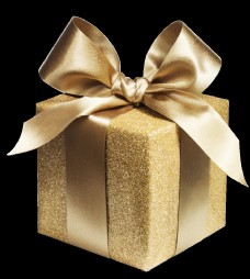 装饰品金色礼品盒图片