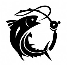 平面设计鱼竿钓鱼logo图标icon图片