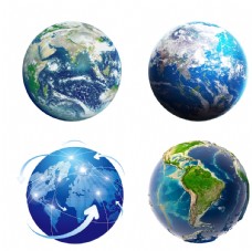 蓝色科技背景地球图片