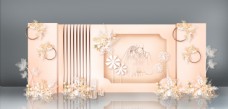 欧式花纹背景米色婚礼背景图片
