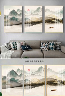 山水风景新中式装饰画图片
