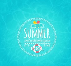 夏日游泳池海报图片