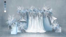 唯美冰蓝婚礼图片