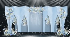 星空舞台背景蓝色婚礼效果图片