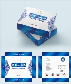 中国风设计青花瓷包装盒天地盖图片