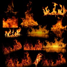 篝火火焰燃烧图片