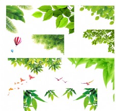 广告设计模板树叶装饰元素绿叶图片