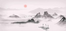 中国风设计水墨山水图片
