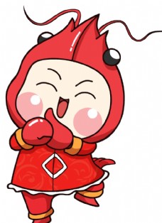 虾吃虾涮吉祥物小龙虾图片