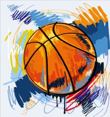 体育运动矢量篮球涂鸦图片