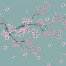 月季蔷薇手绘桃花图片