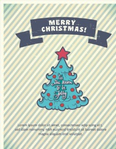 圣诞树插画海报图片